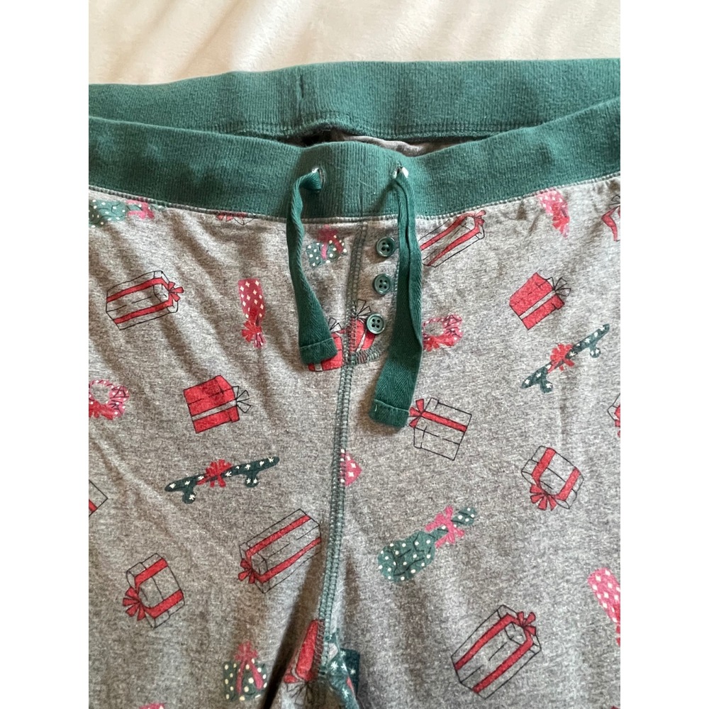 Torrid Sleep Women 3 Christmas Holiday Gift Print Pajama Jogger Pants Grey Green - Picture 2 of 10